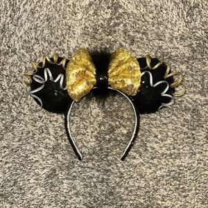 Black & Gold Minnie Mickey Mouse Ears Disney (Adult)